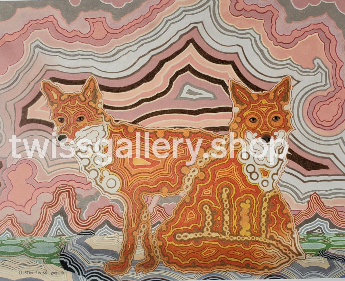 N-036 "Fox on Rocks" - Notecard
