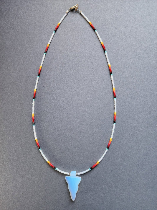 B - 013 Beaded Necklace "Safe Trail" - Twiss Gallery