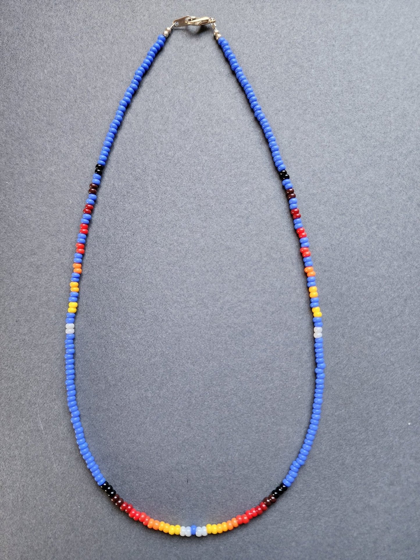 B - 022 Beaded Necklace "Thunder Strike" - Twiss Gallery