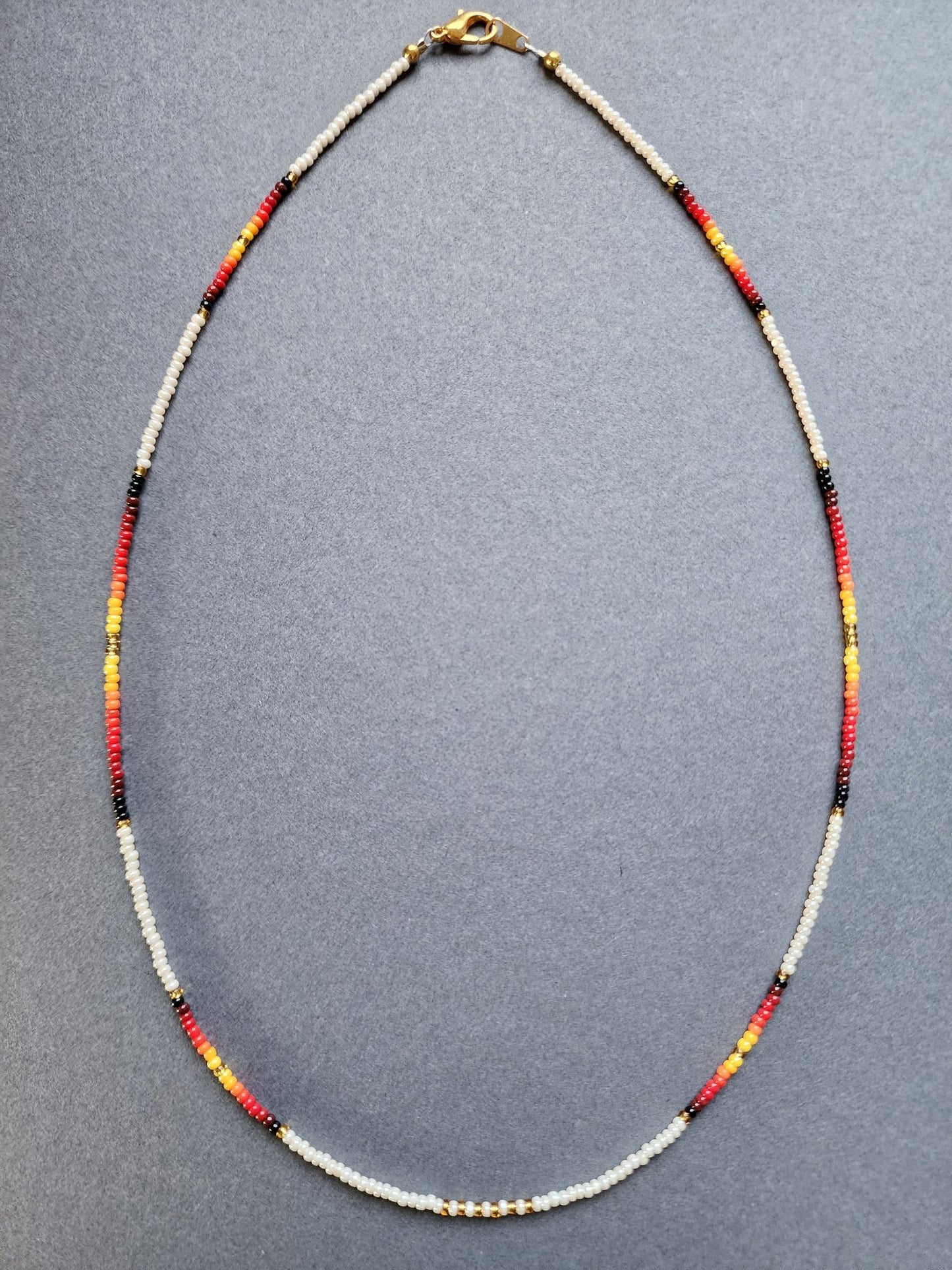 B - 03 Beaded Necklace "Autumn Frost" - Twiss Gallery