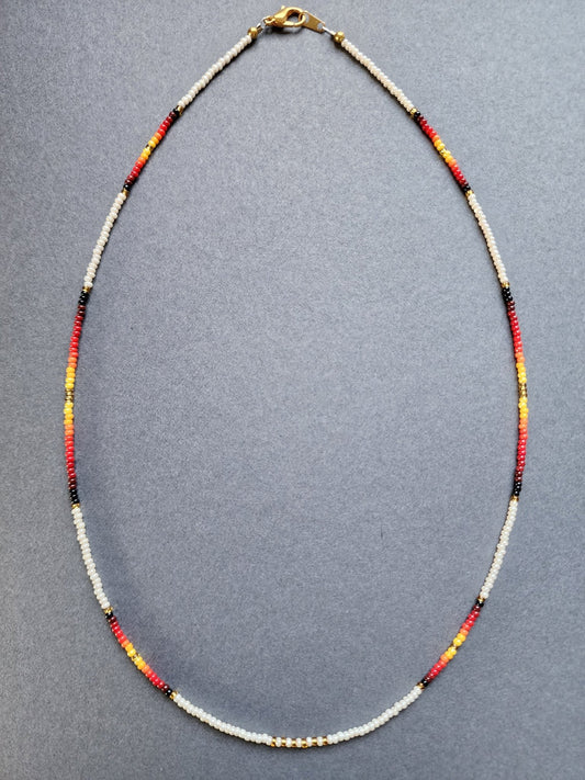 B - 03 Beaded Necklace "Autumn Frost" - Twiss Gallery