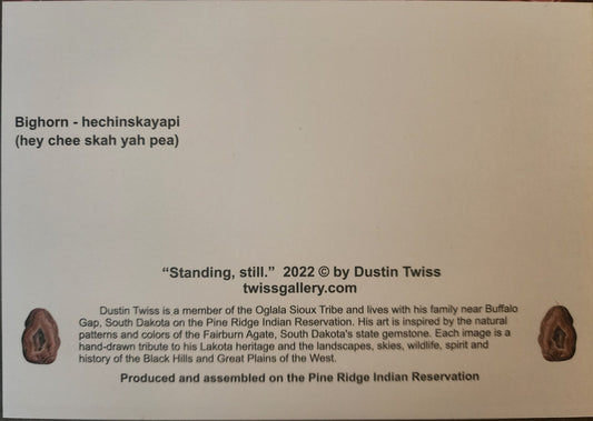 N - 010 "Standing Still" Notecard - Twiss Gallery