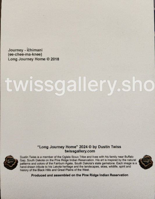 N - 017 "Long Journey Home" Notecard - Twiss Gallery