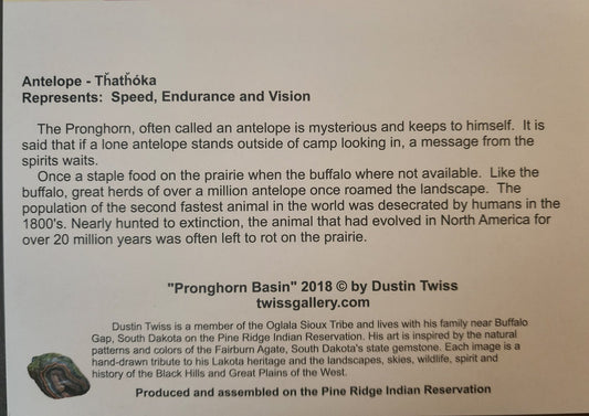 N - 025 "Pronghorn Basin" Notecard - Twiss Gallery