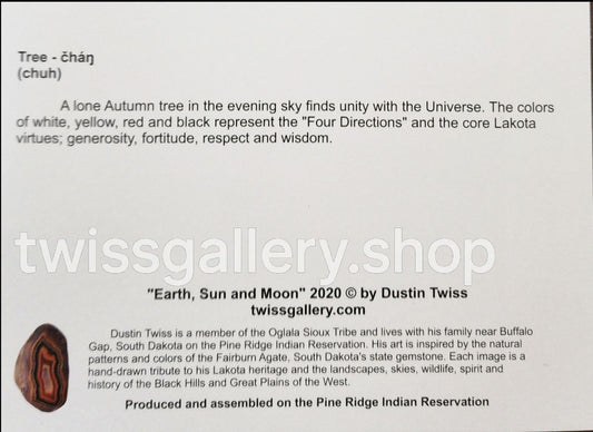 N - 05"Earth, Sun and Moon" Notecard - Twiss Gallery