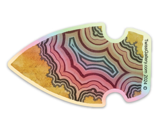 Arrowhead– 4" Holographic Die-Cut Sticker