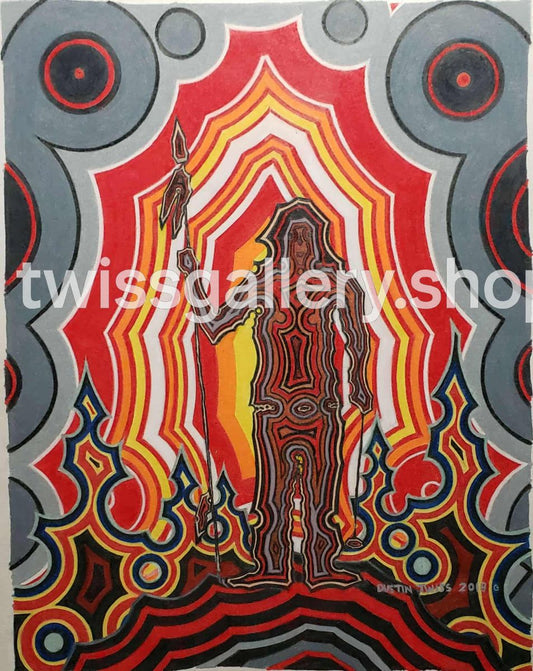 P-27 Wounded Knee Warrior - Print