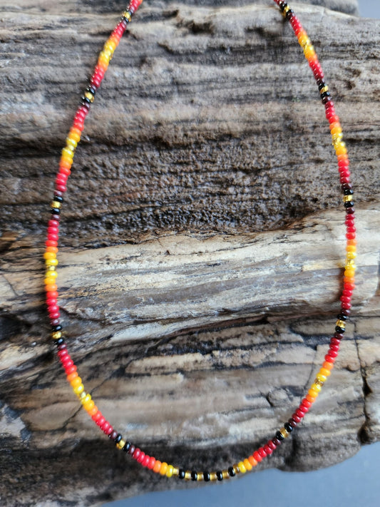 B - 01 Beaded Necklace - "Summer Sky" - Twiss Gallery