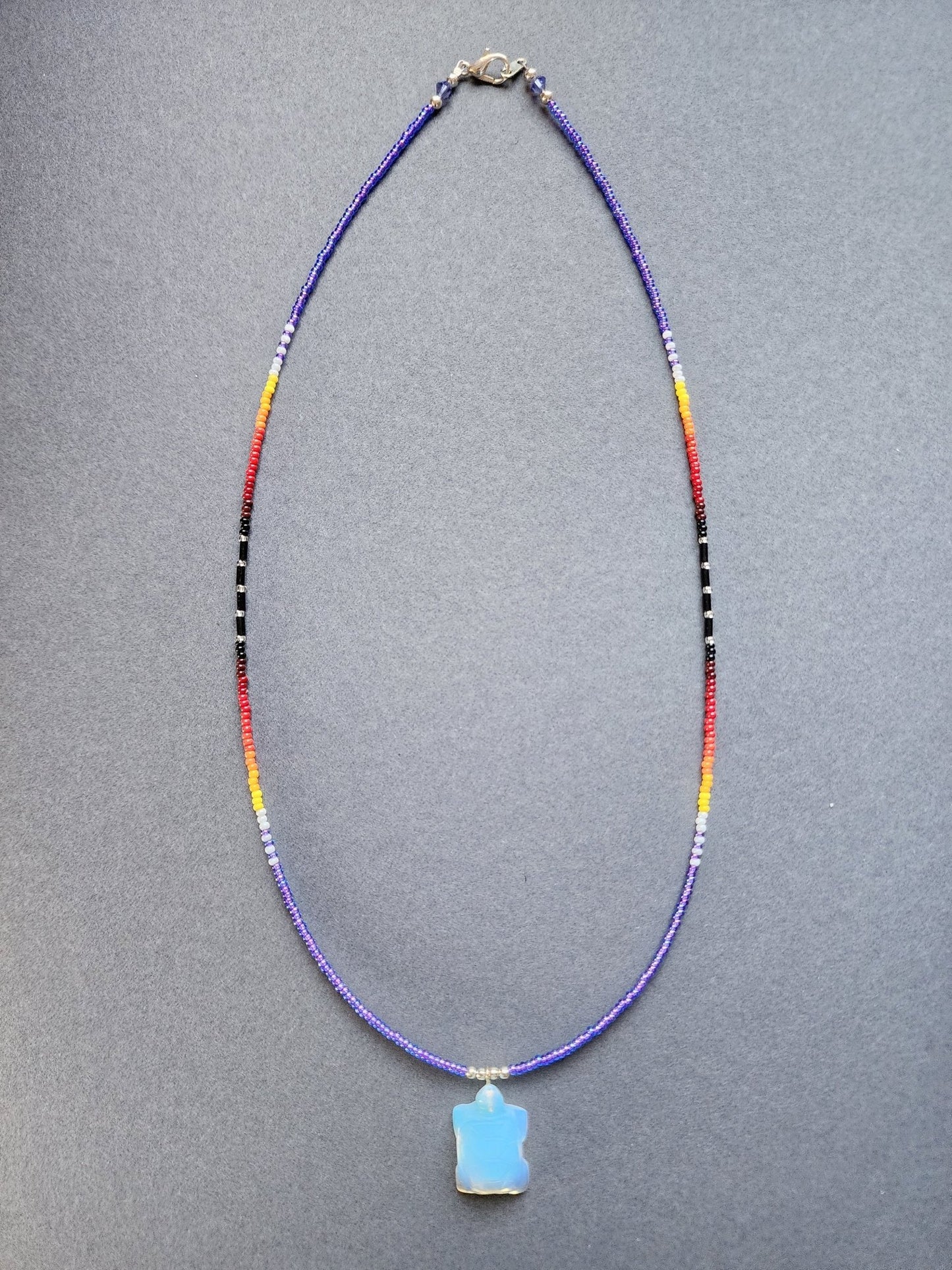 B - 011 Beaded Necklace "Blazing Star" - Twiss Gallery