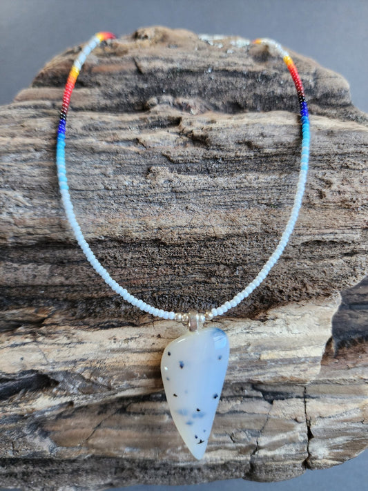 B - 015 Beaded Necklace "Lightening Arrives" - Twiss Gallery