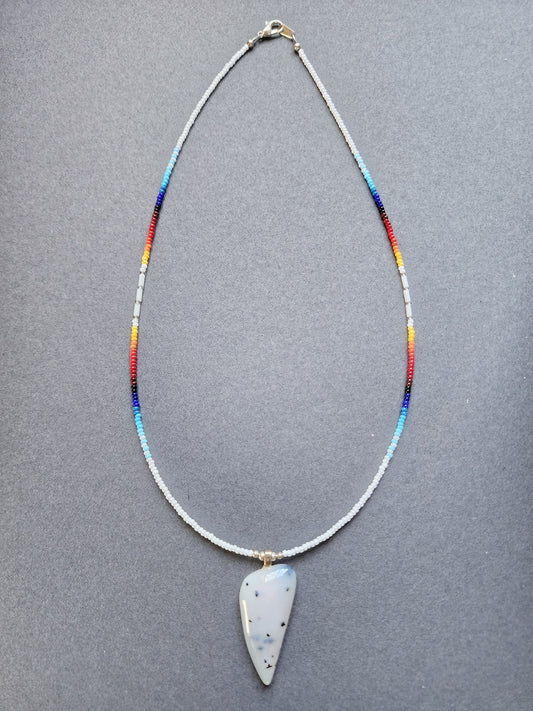 B - 015 Beaded Necklace "Lightening Arrives" - Twiss Gallery