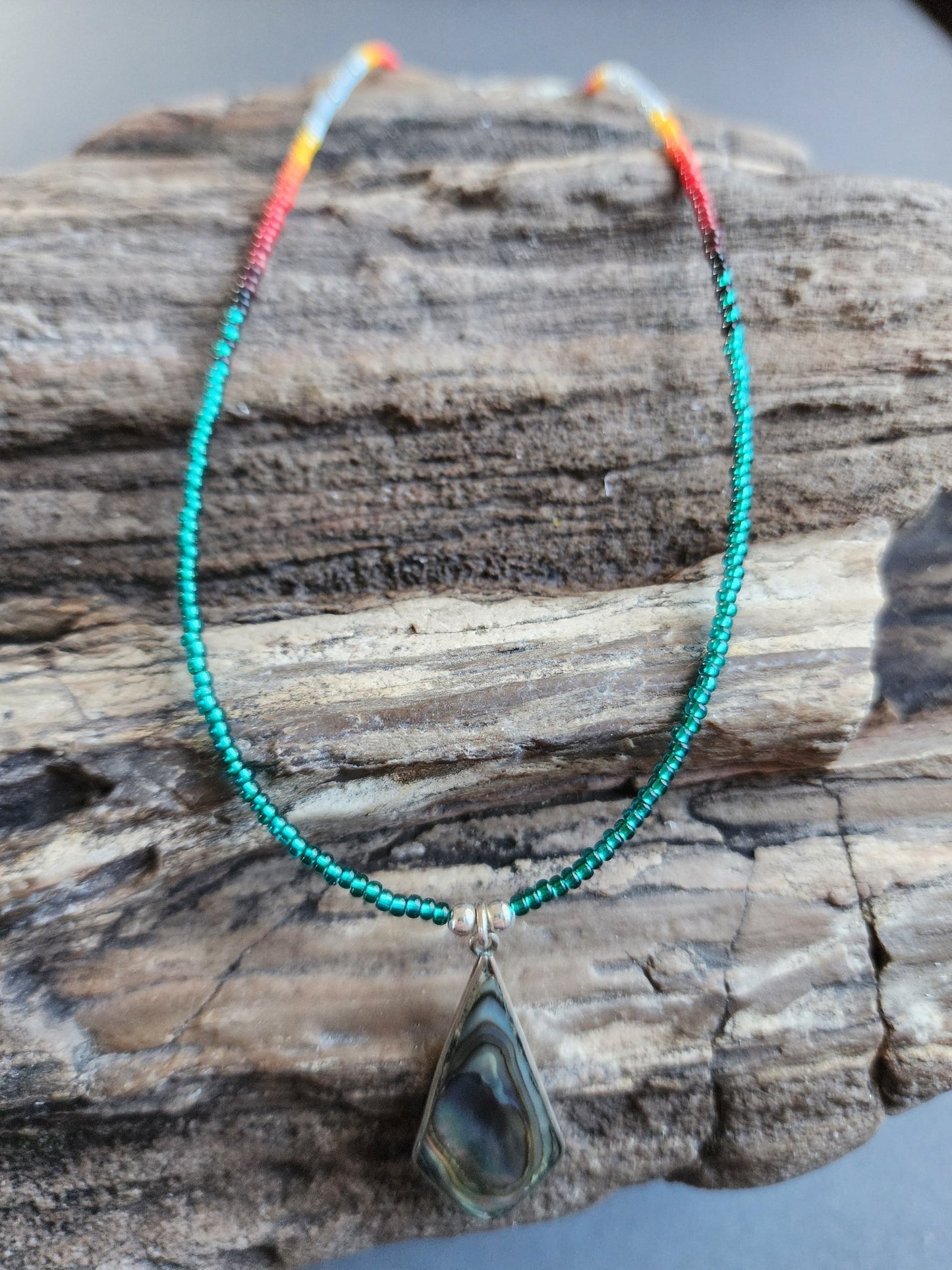 B - 017 Beaded Necklace "Southern Sky" - Twiss Gallery