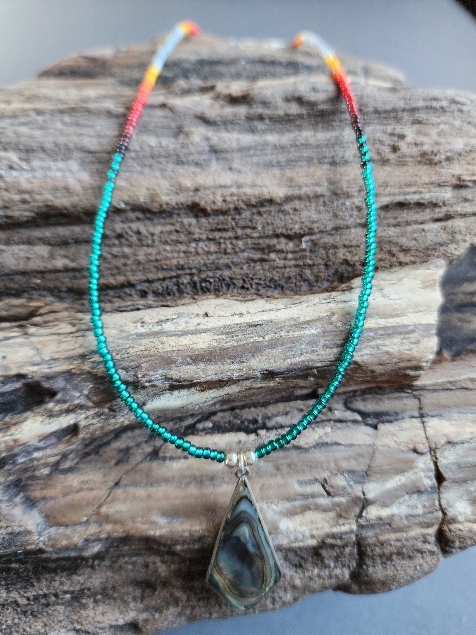 B - 017 Beaded Necklace "Southern Sky" - Twiss Gallery