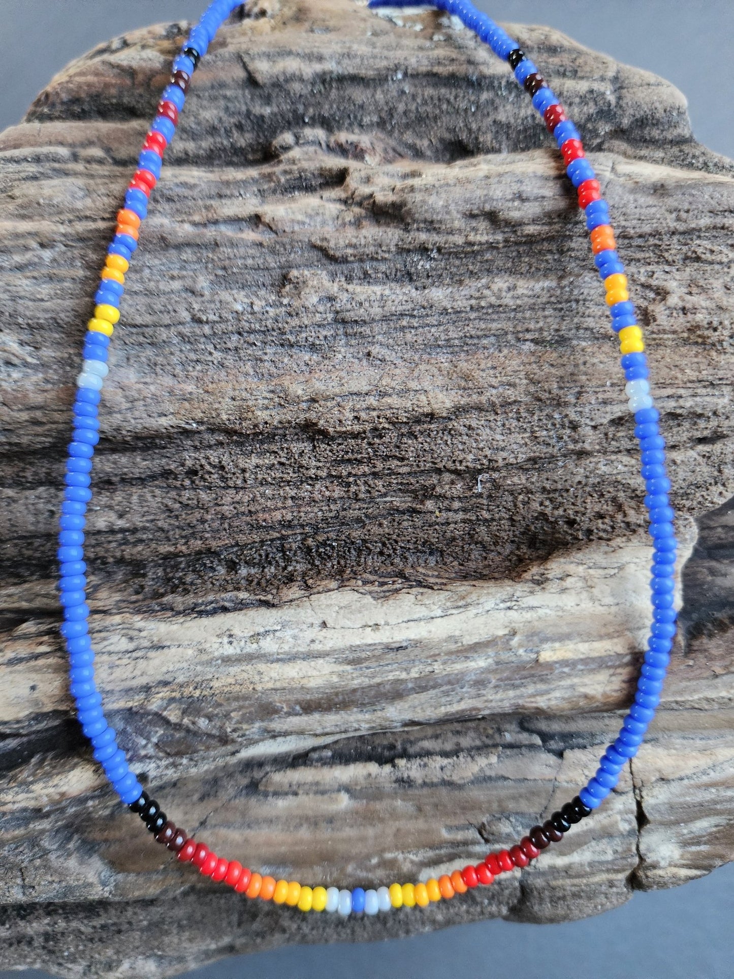 B - 022 Beaded Necklace "Thunder Strike" - Twiss Gallery