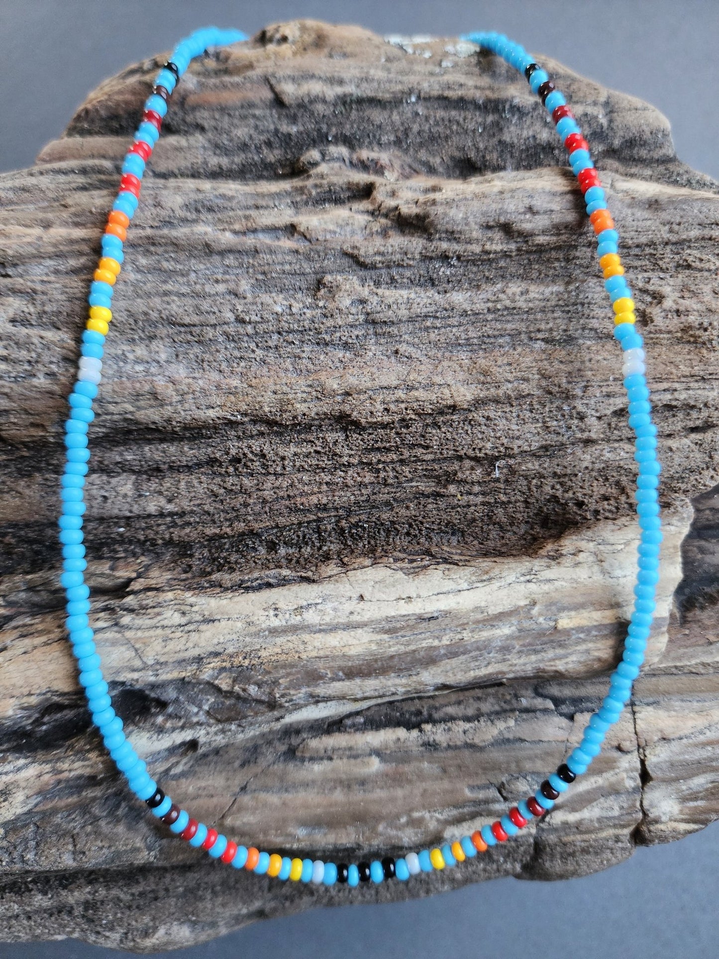 B - 023 Beaded Necklace "Fresh Water" - Twiss Gallery
