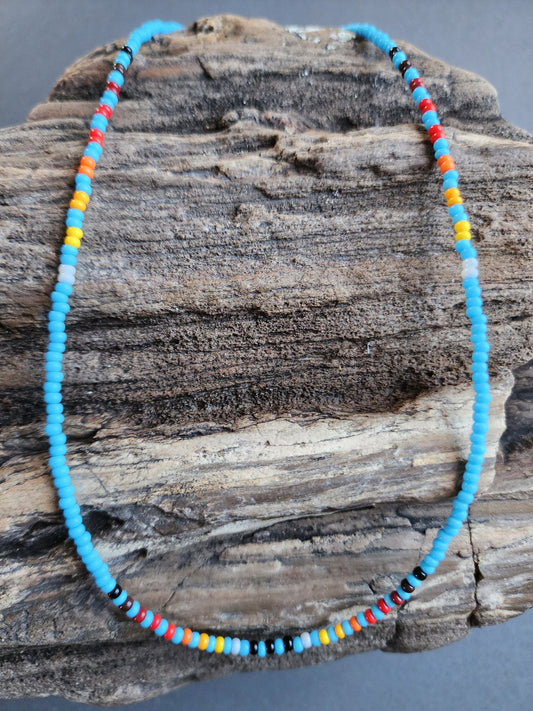 B - 023 Beaded Necklace "Fresh Water" - Twiss Gallery