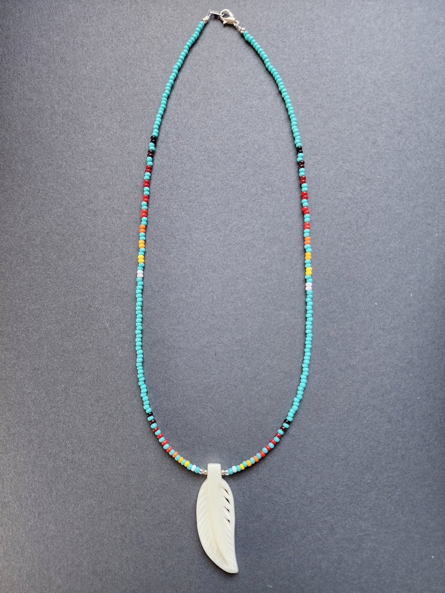 B - 024 Beaded Necklace "Rain Drops" - Twiss Gallery
