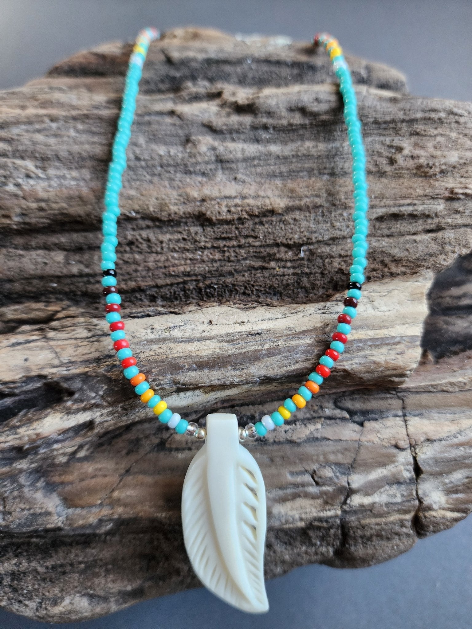 B - 024 Beaded Necklace "Rain Drops" - Twiss Gallery