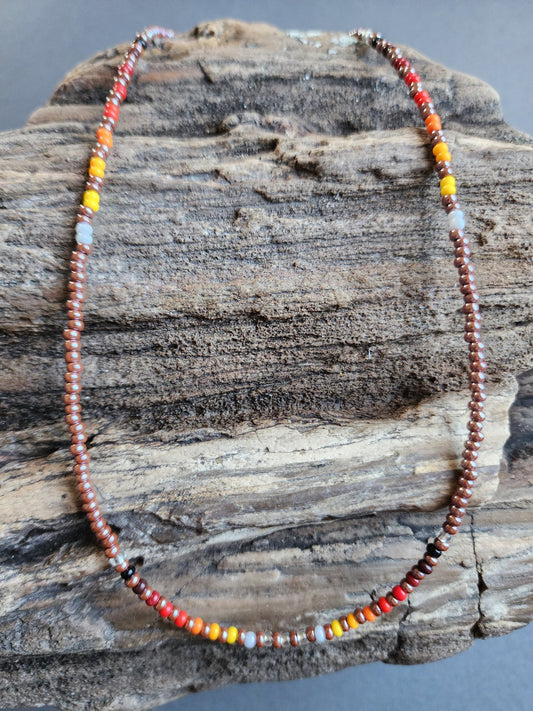 B - 026 Beaded Necklace "Lakota Prairie" - Twiss Gallery