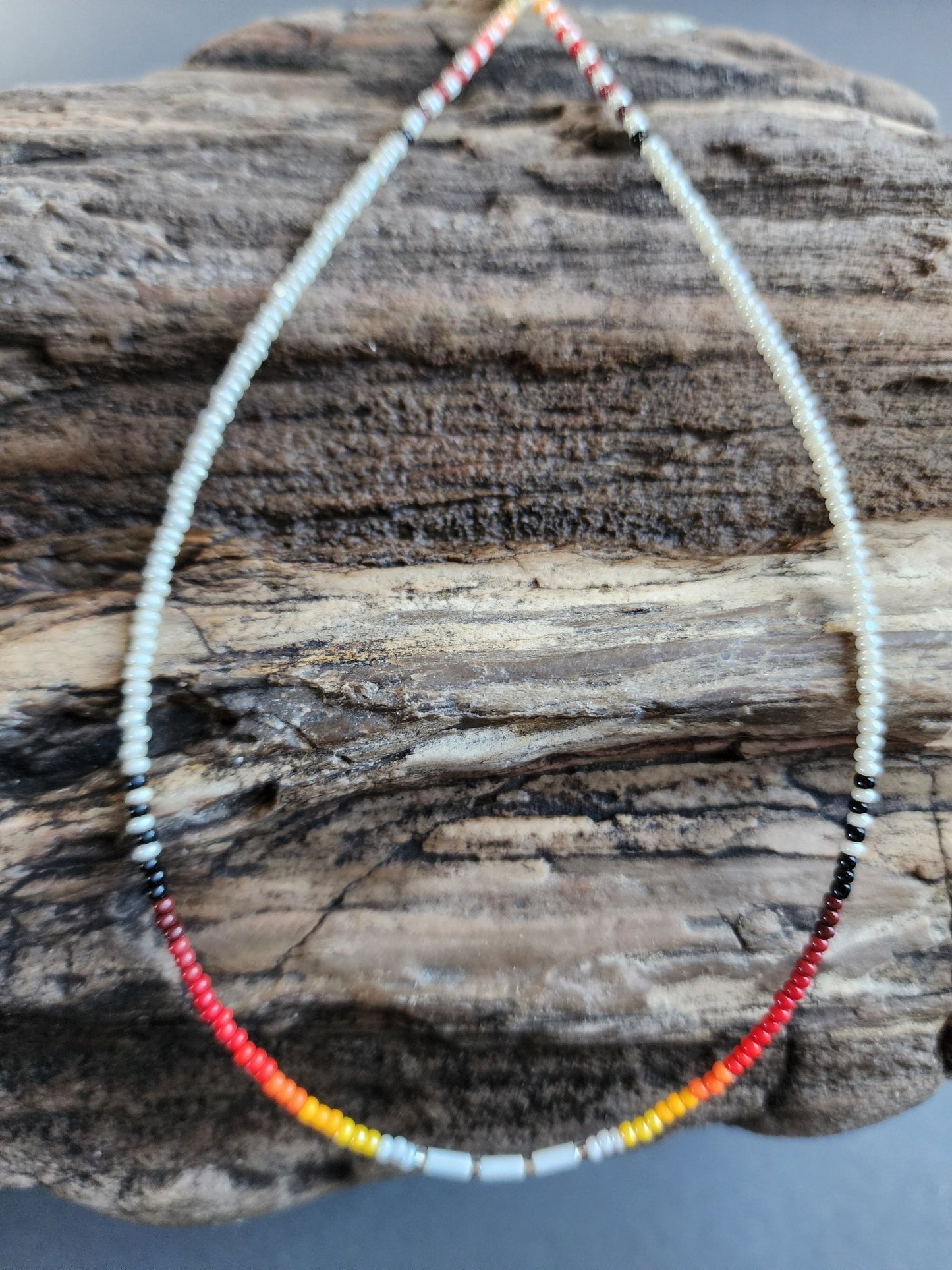 B - 05 Beaded Necklace "Warm Breeze" - Twiss Gallery