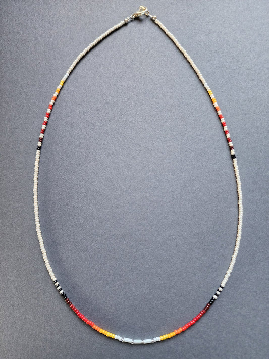 B - 05 Beaded Necklace "Warm Breeze" - Twiss Gallery