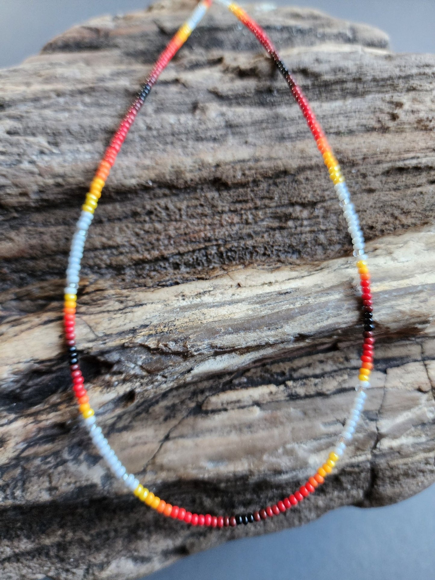 B - 07 Beaded Necklace "Sunset Dream" - Twiss Gallery