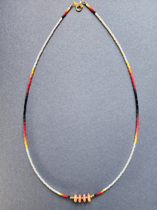 B - 09 Beaded Necklace "Winter Camp" - Twiss Gallery