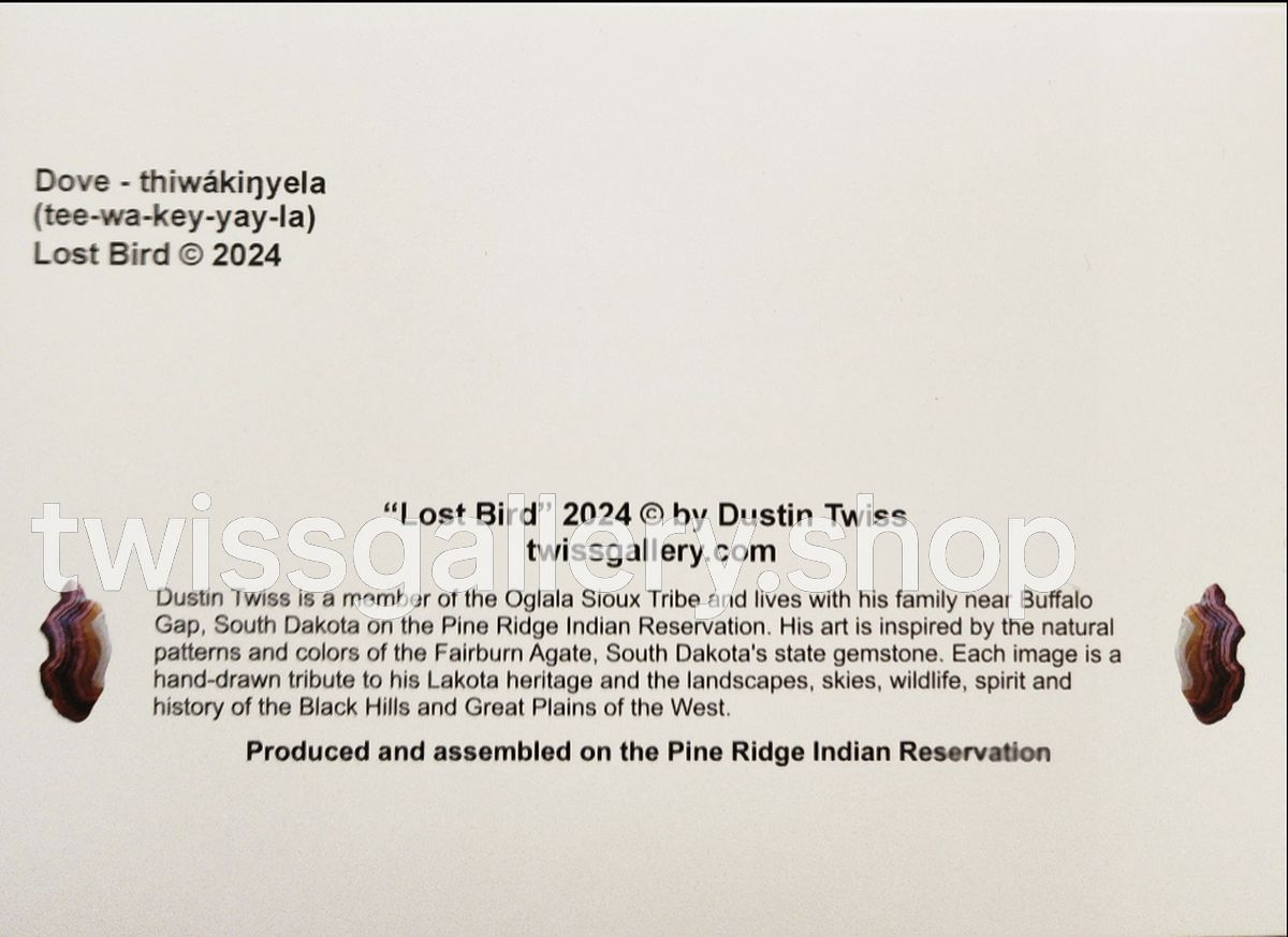 N-01"Lost Bird" Notecard