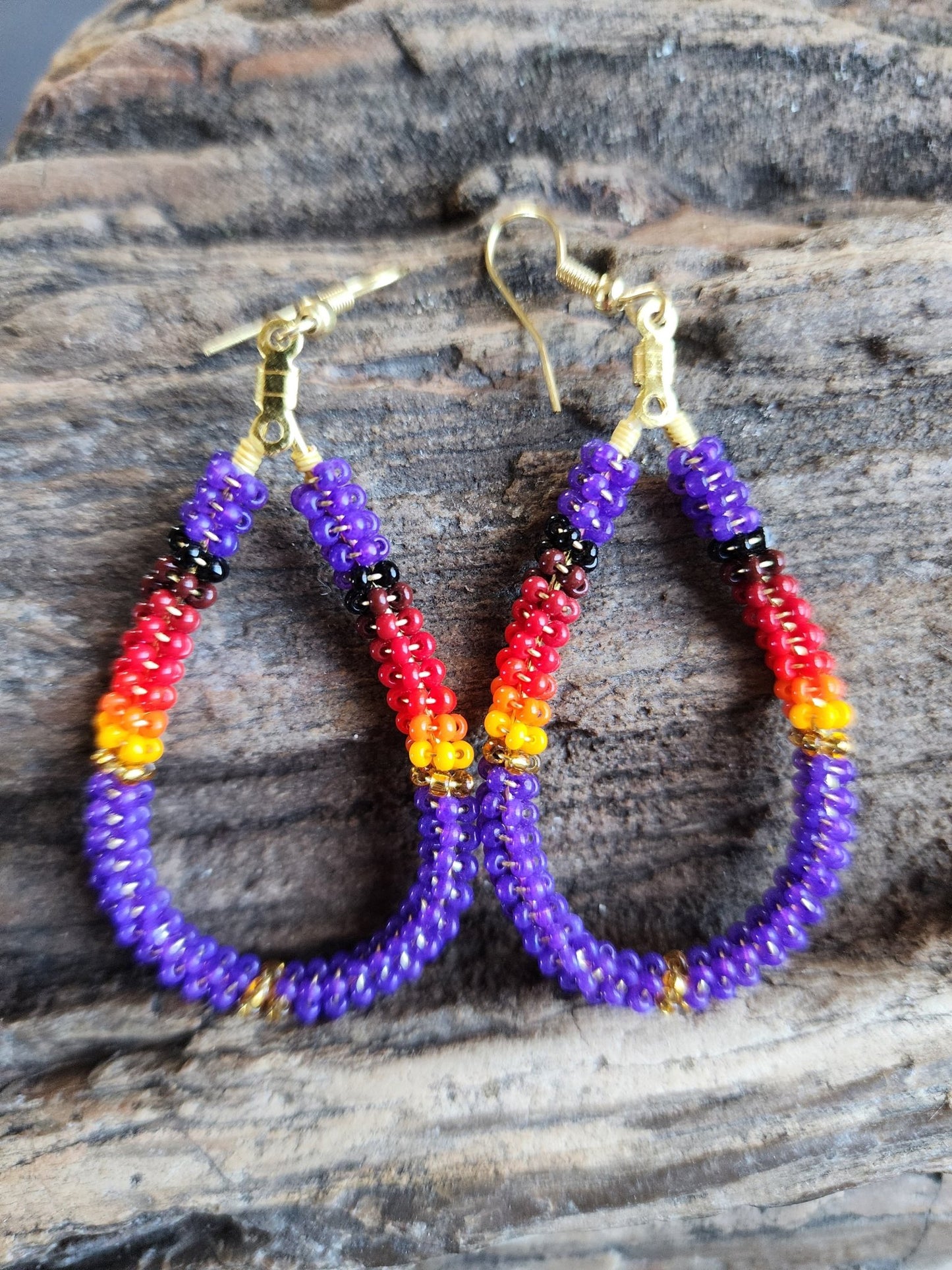 C - 02 Beaded Tear Drop Earrings - Twiss Gallery