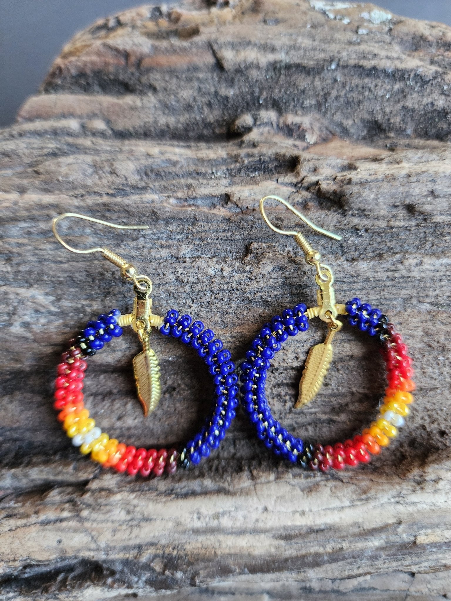 C - 04 Beaded Circle Earrings - Twiss Gallery