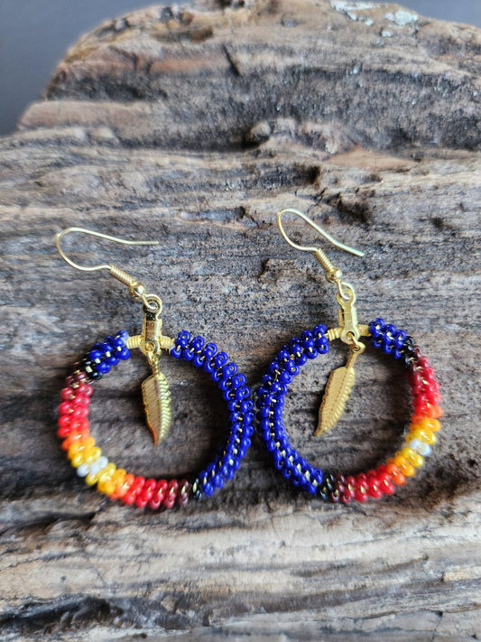 C - 04 Beaded Circle Earrings - Twiss Gallery