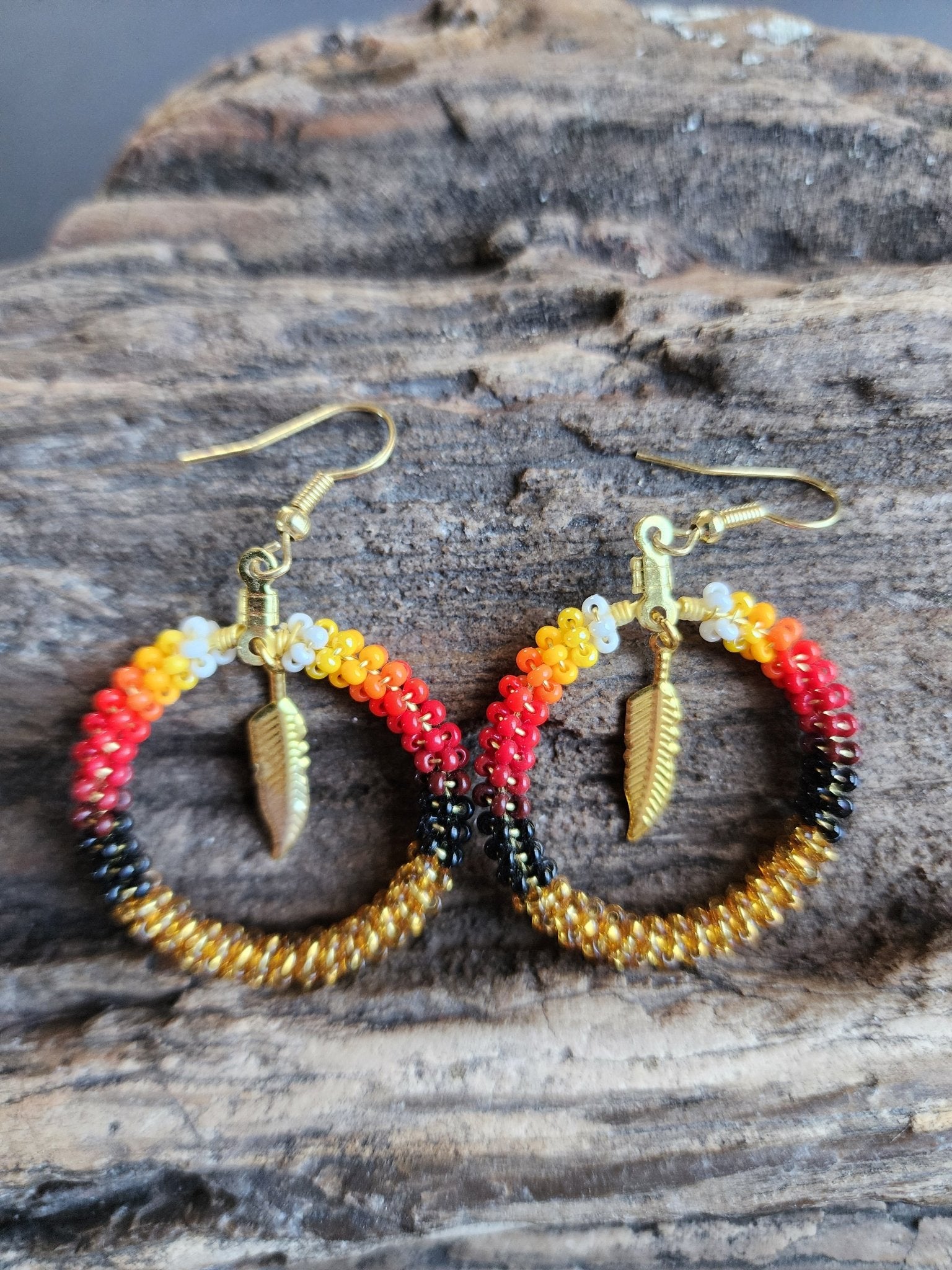 C - 05 Beaded Circle Earrings - Twiss Gallery