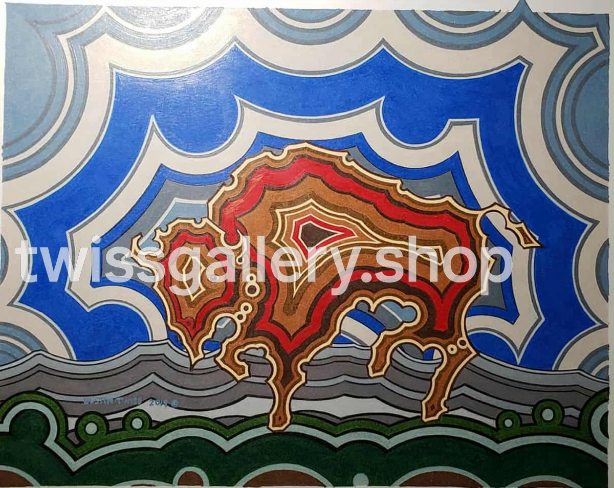 Dancing Bull - Notecard - Twiss Gallery