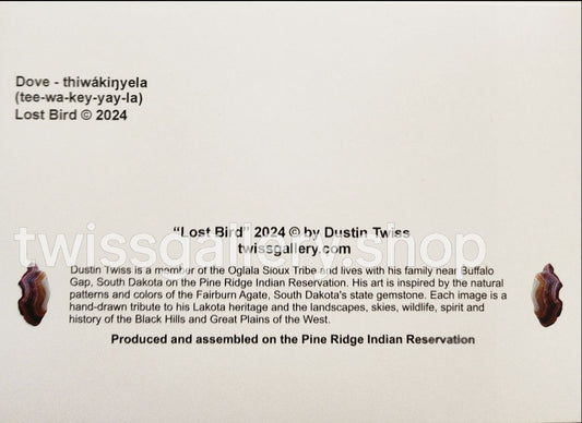 N - 01"Lost Bird" Notecard - Twiss Gallery