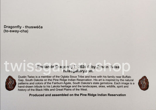N - 02 "Badlands Dragonfly" Notecard - Twiss Gallery