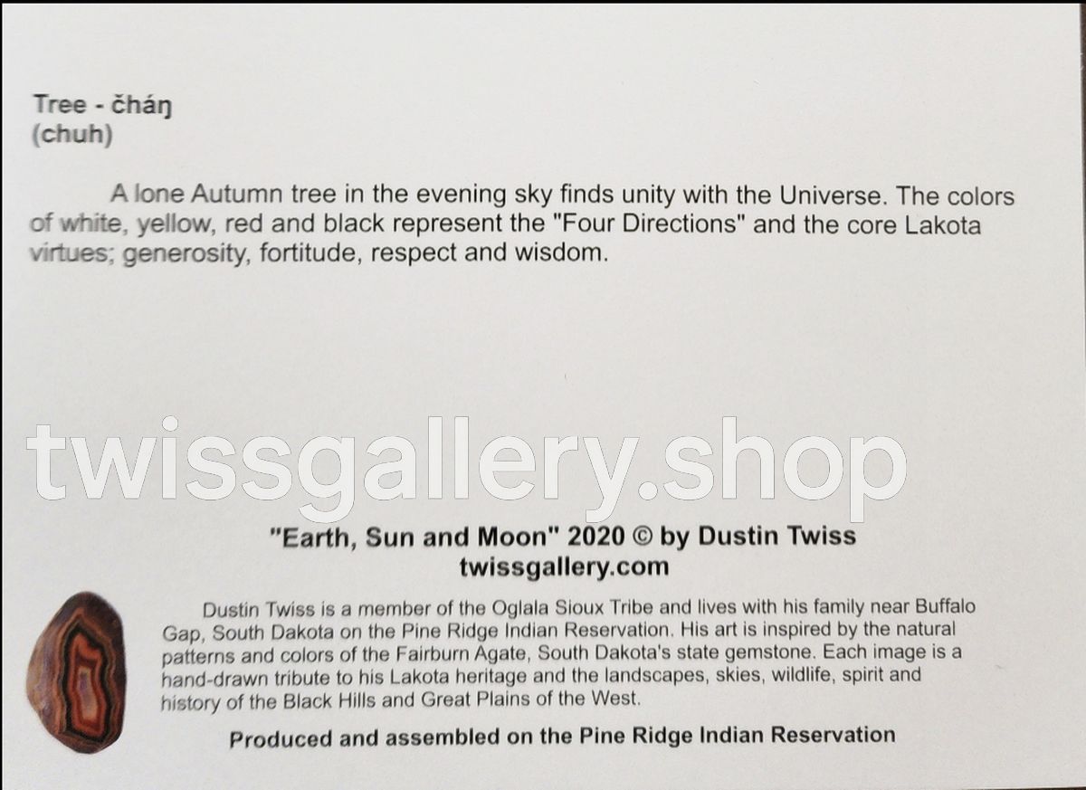 N - 05"Earth, Sun and Moon" Notecard - Twiss Gallery