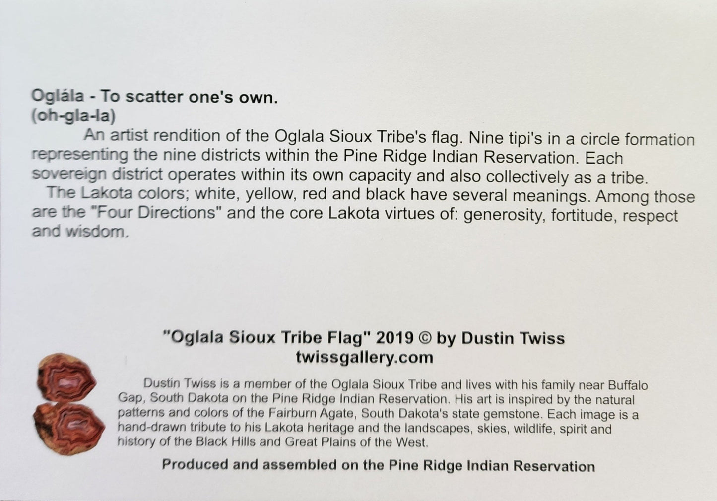 N - 07 "OST Flag" Notecard - Twiss Gallery