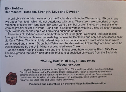 N-026 "Calling Bull" Notecard