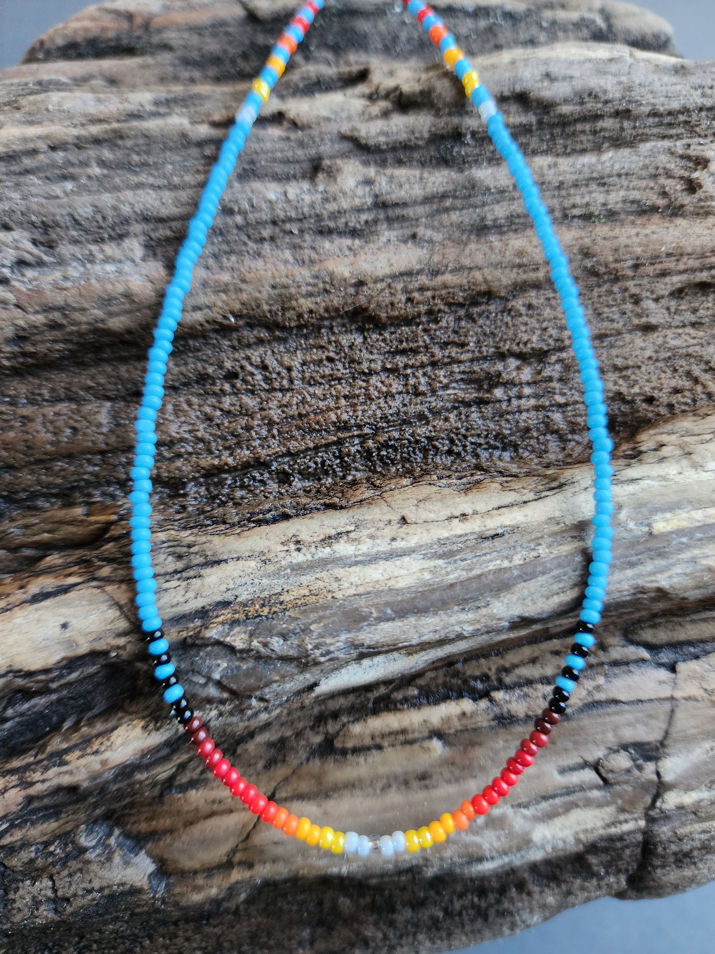 B-02 Beaded Necklace "Dawn Rain"