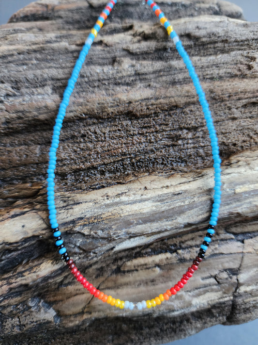 B-02 Beaded Necklace "Dawn Rain"
