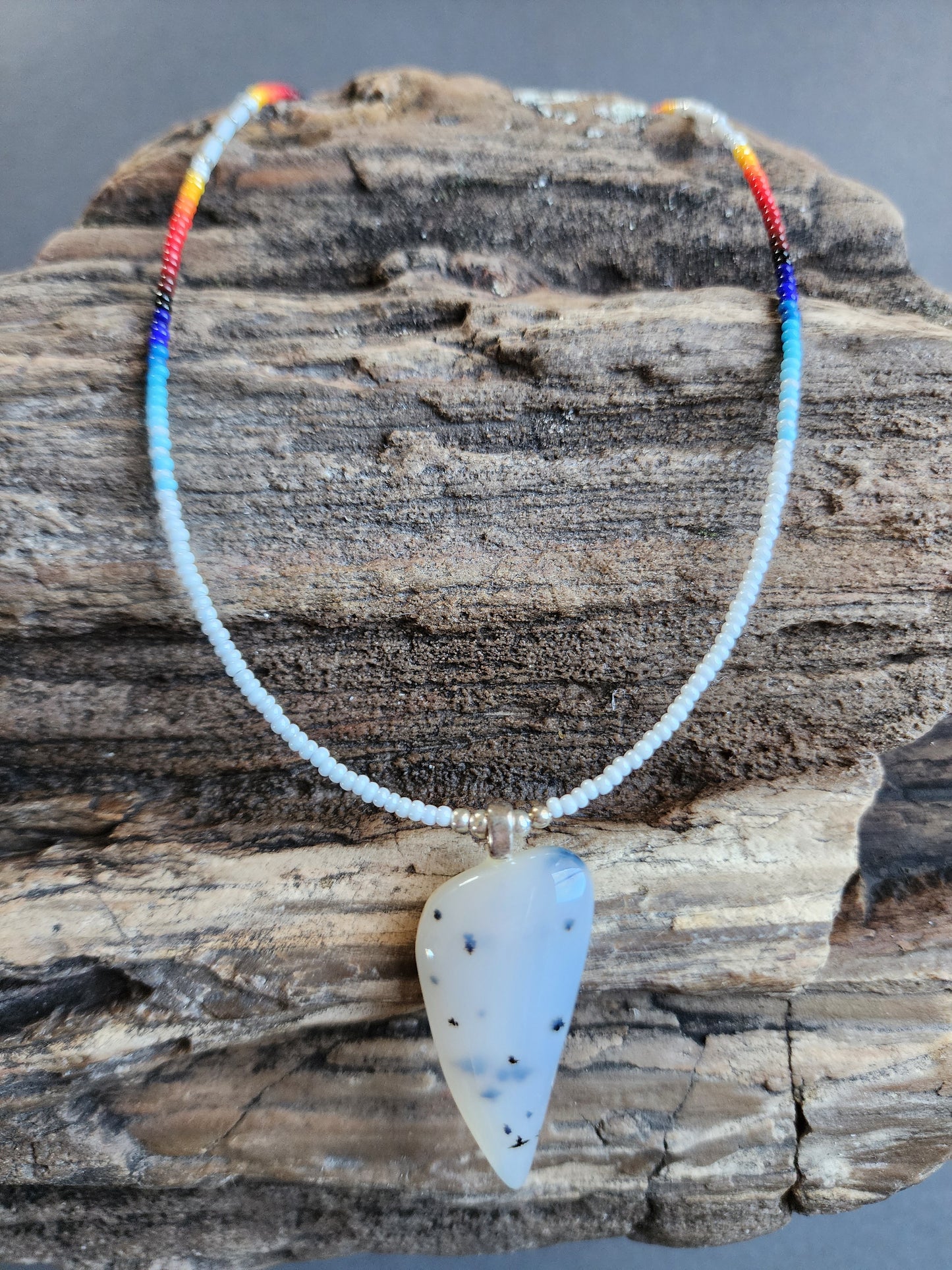 B-015 Beaded Necklace "Lightening Arrives"