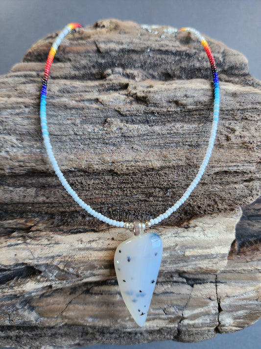 B-015 Beaded Necklace "Lightening Arrives"