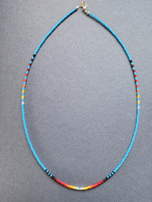 B-02 Beaded Necklace "Dawn Rain"