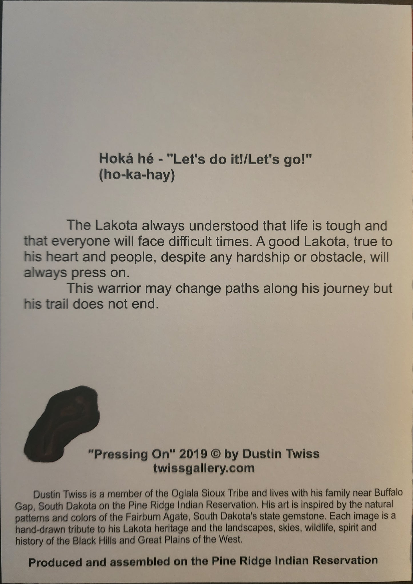 N-016 "Pressing On" Notecard