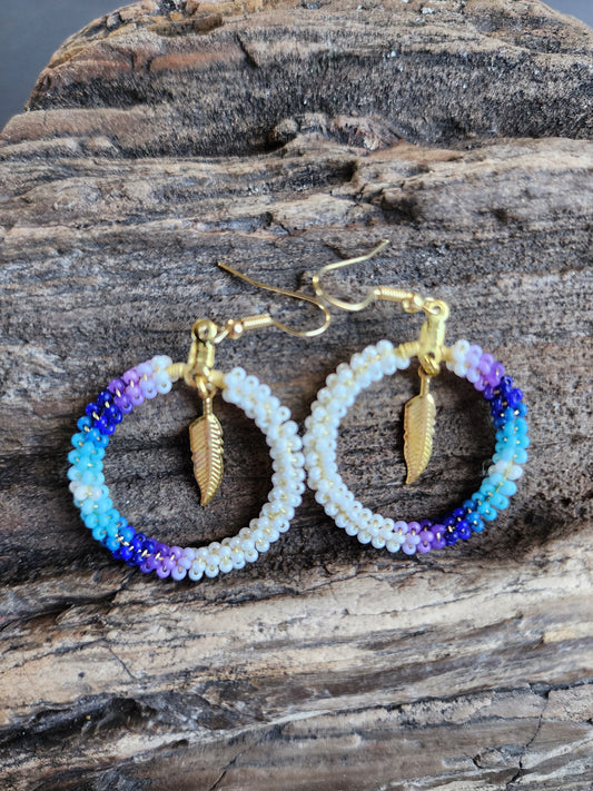 C-06 Beaded Circle Earrings