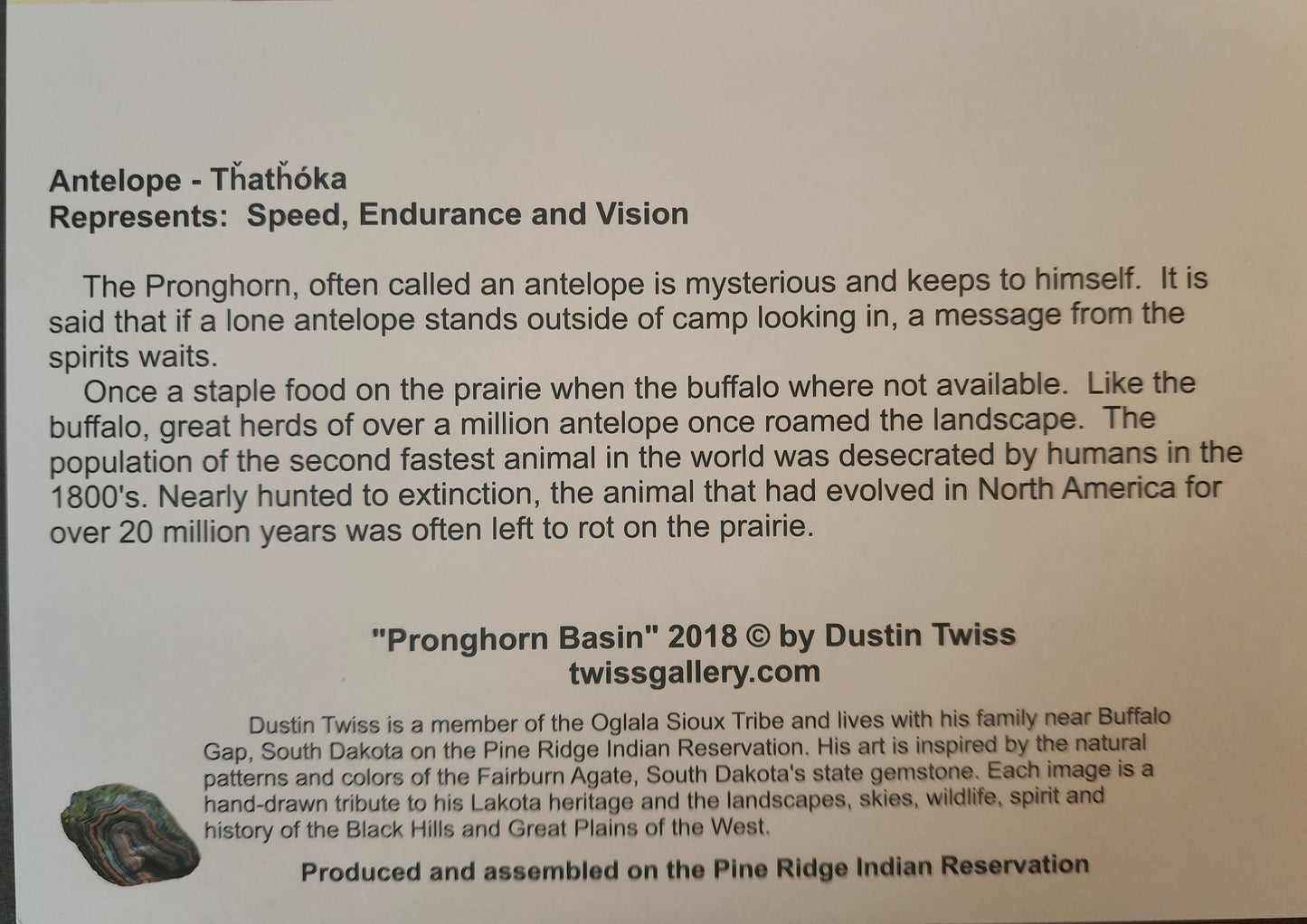 N-025 "Pronghorn Basin" Notecard