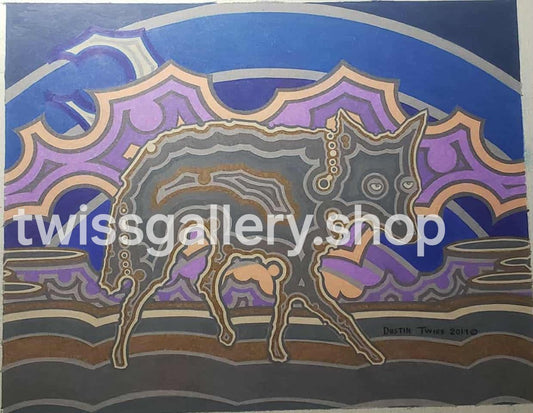 Stronghold Table Coyote - Notecard - Twiss Gallery